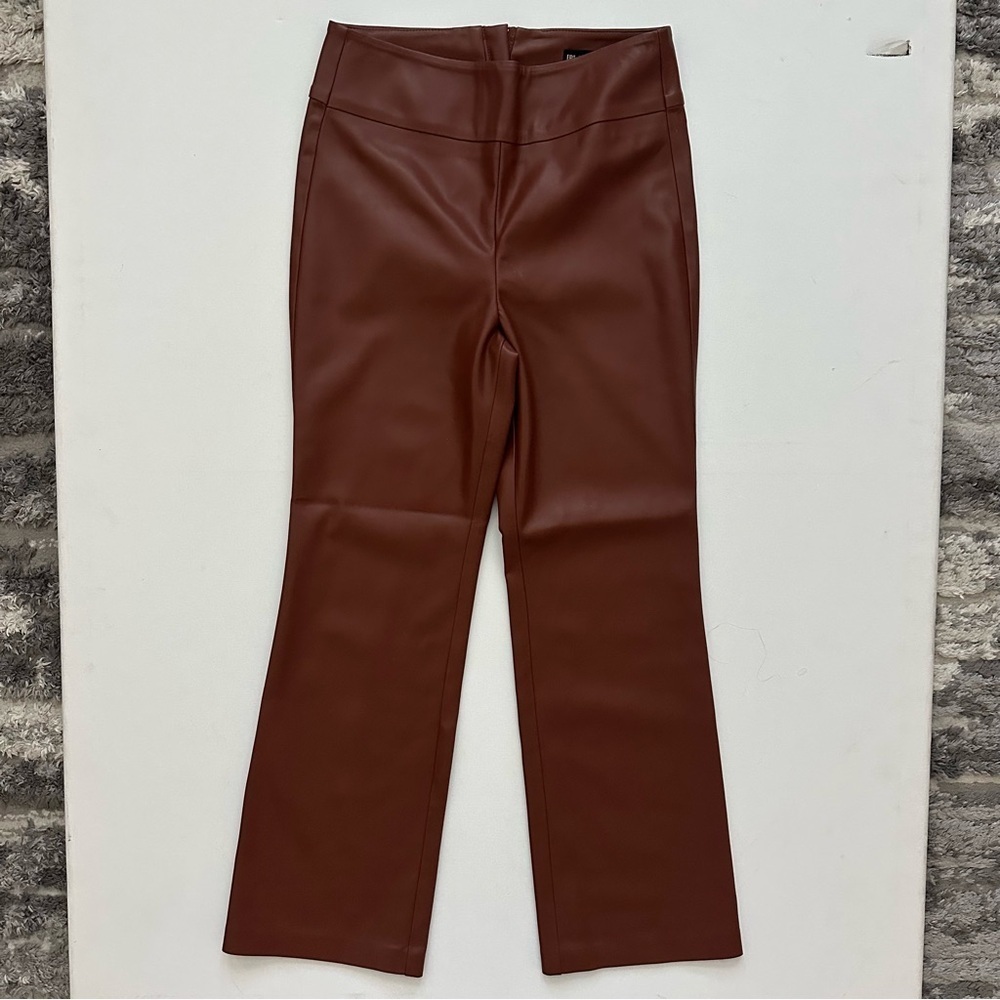BlankNYC Vegan Leather Brown Flare Pants Size 27